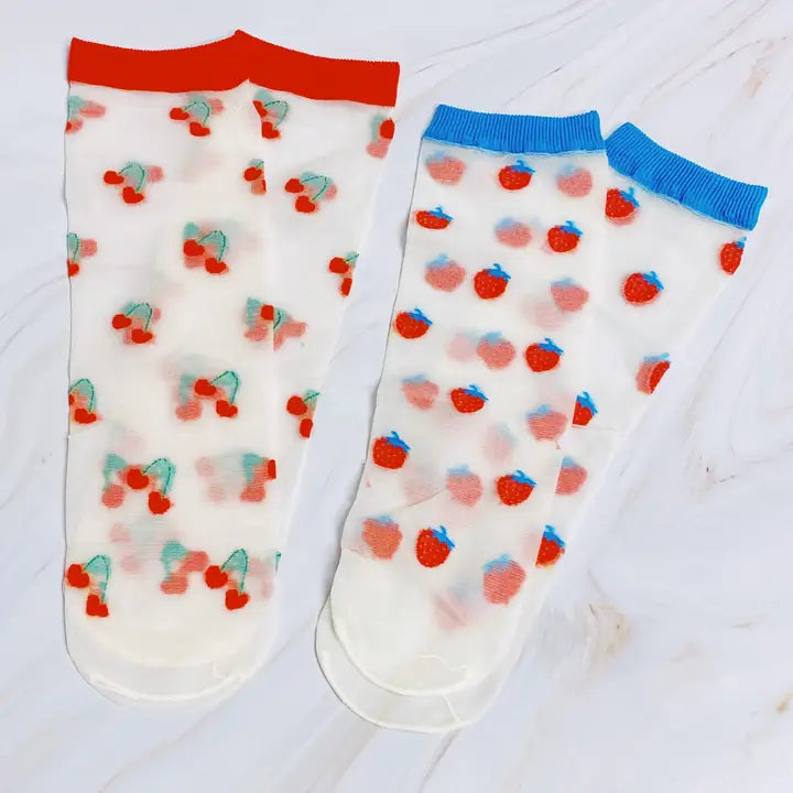 Sweet & Fruity Sheer Socks Set of 2