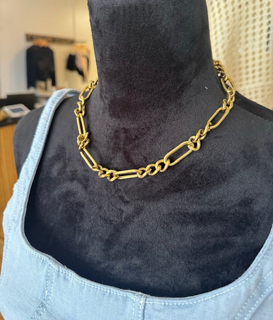 Natural Elements Gold Chunky Link Necklace