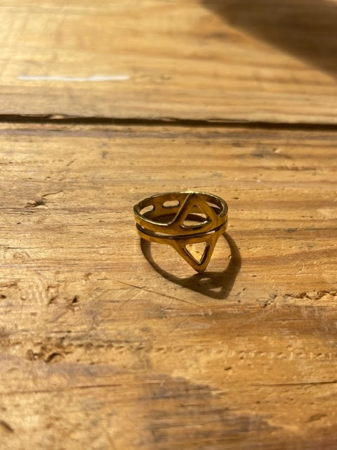 Brass Triangle Ring