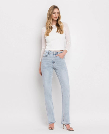 90's Vintage Super High Rise Straight Jeans